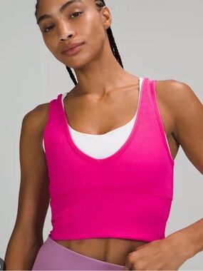 Lululemon power pivot tank top pink